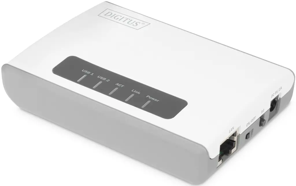 DIGITUS DN 13024 2 Port USB 2.0 Wireless Multifunctional Network Server