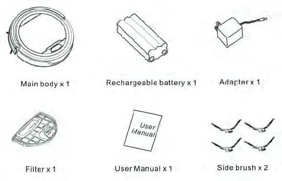 Pure Clean Mini Robotic Vacuum Cleaner ACCESSORIES