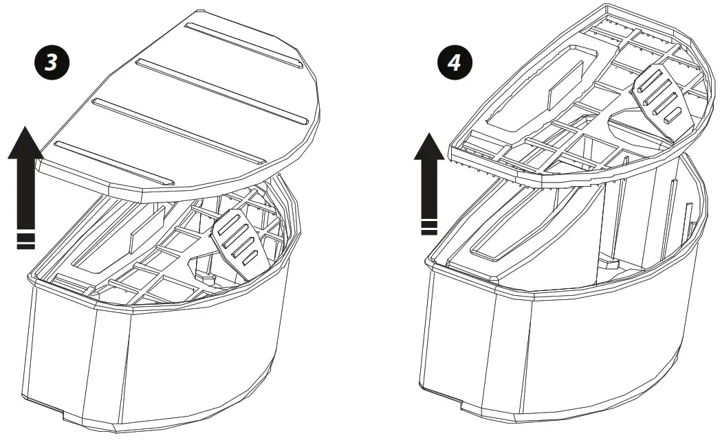 Pure Clean Mini Robotic Vacuum Cleaner Empty the dirt