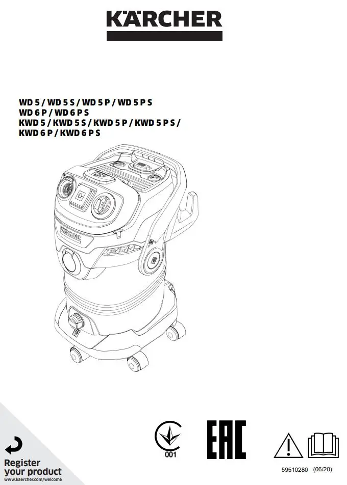 KARCHER WD 5 P S Wet and dry vacuum cleaner User Guide