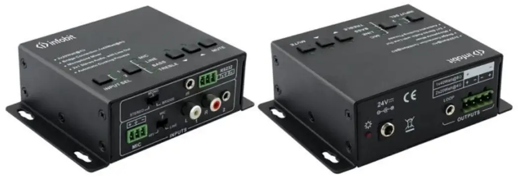 infobit iSound PA20 Dual 20W Audio Amplifier -