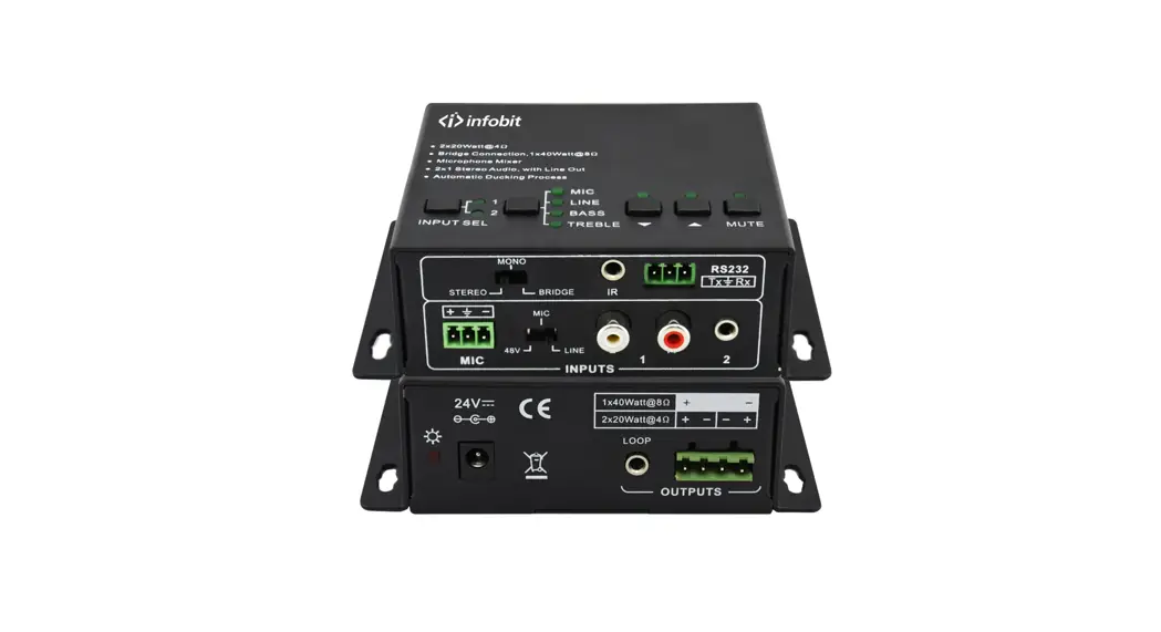Infobit Isound Pa20 Dual 20w Audio Amplifier User Manual