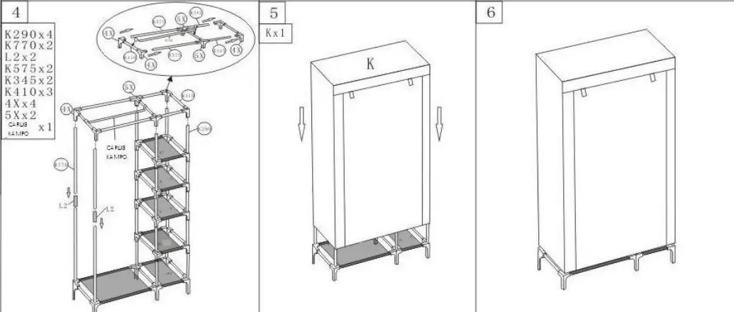 DEDEMAN PORTABLE CABINET WITH 2 ZIPPERS-FIG-4