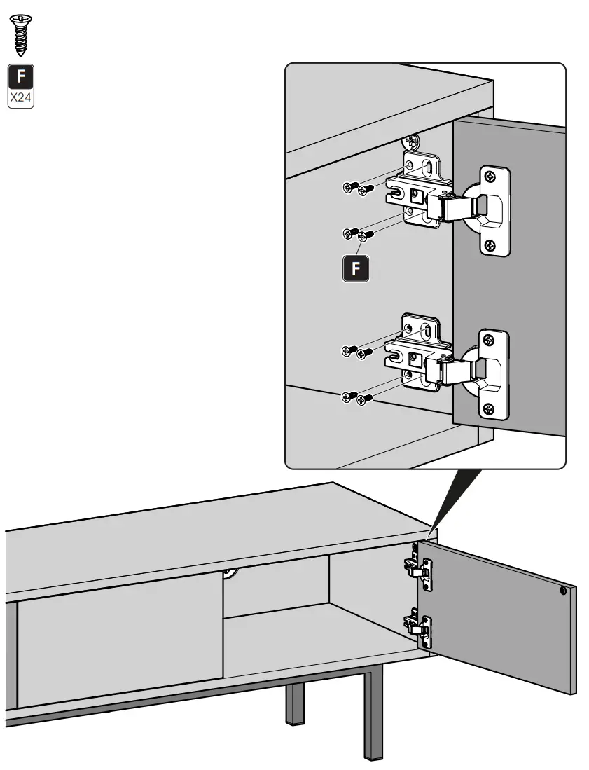 AVF FS1400SKYW A TV Stand Walnut and Marble - doors