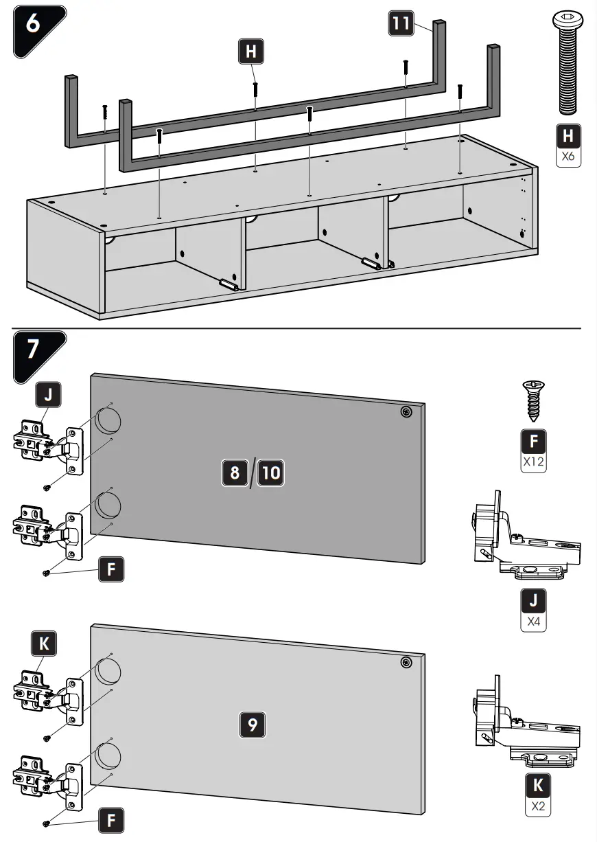 AVF FS1400SKYW A TV Stand Walnut and Marble - fig 2