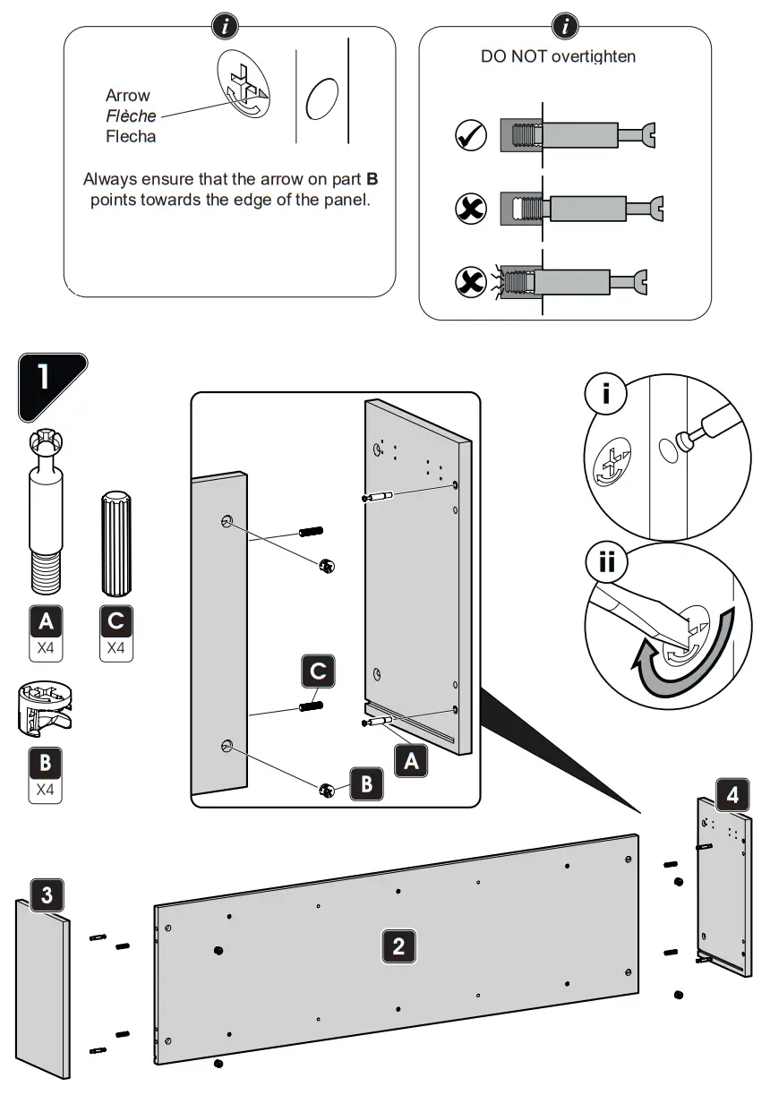 AVF FS1400SKYW A TV Stand Walnut and Marble - overtighten
