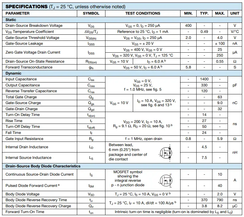VISHAY IRF740S Power MOSFET FIG 4