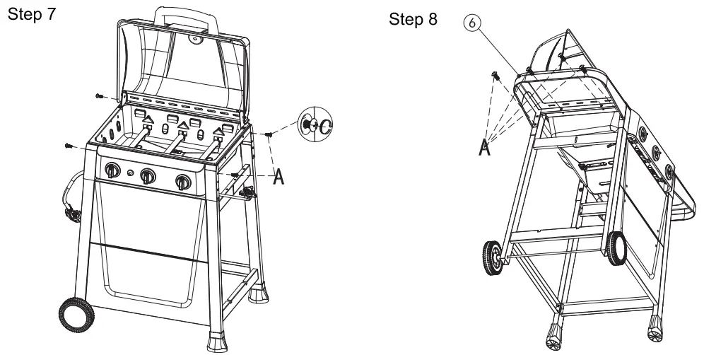 ROYAL GOURMET SG3001 3-Burner Gas Grill - Assembly 2