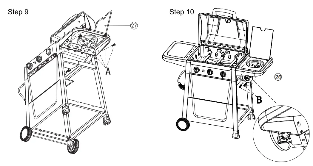 ROYAL GOURMET SG3001 3-Burner Gas Grill - Assembly 3