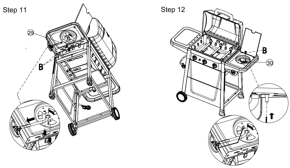 ROYAL GOURMET SG3001 3-Burner Gas Grill - Assembly 4