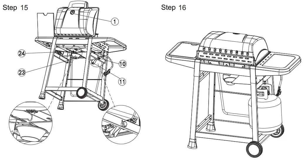 ROYAL GOURMET SG3001 3-Burner Gas Grill - Assembly 6