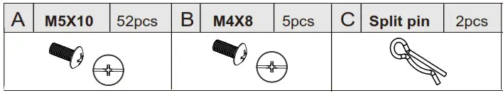 ROYAL GOURMET SG3001 3 Burner Gas Grill - Hardwere List