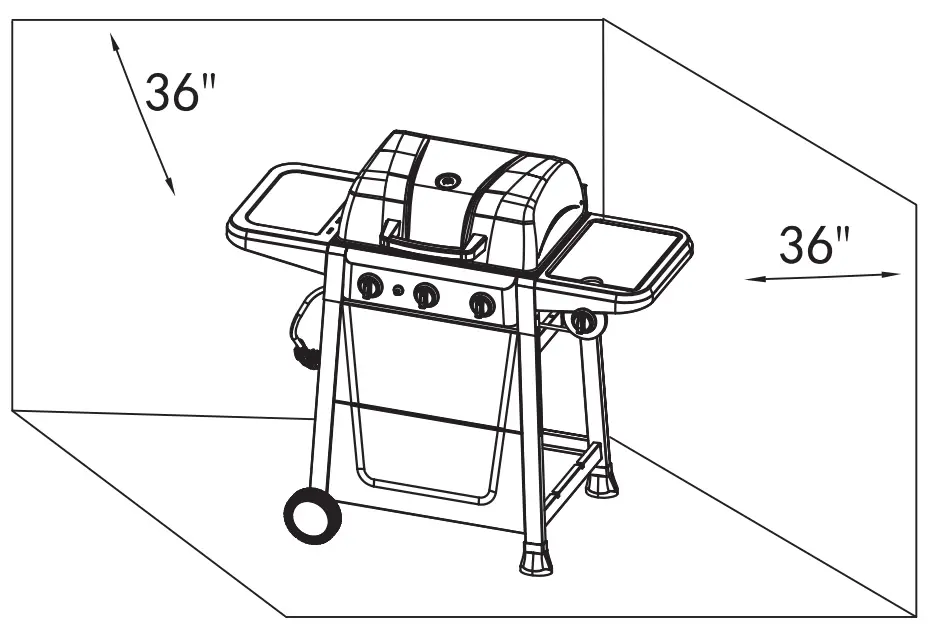ROYAL GOURMET SG3001 3-Burner Gas Grill - Safety