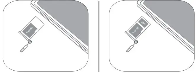 Lenovo TB128FU Tab M10 Plus 3rd Gen Tablet User Guide - Installing card