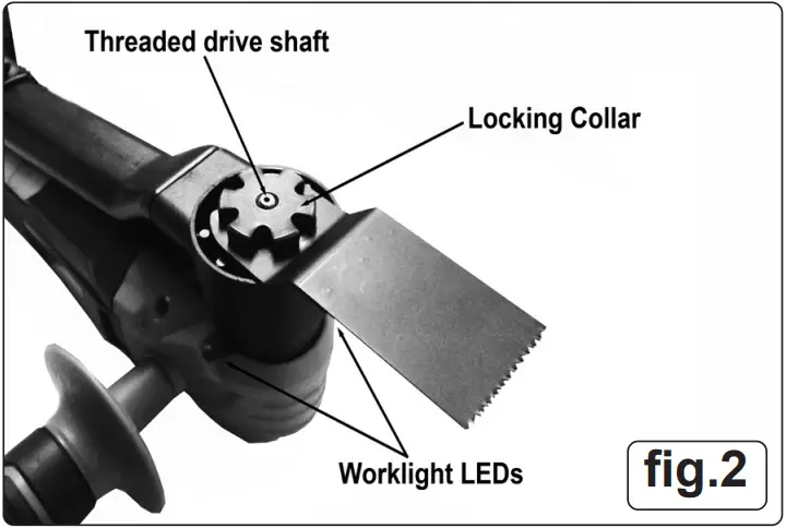 SEALEY CP20VMT 20V Oscillating Multi-Tool fig 2