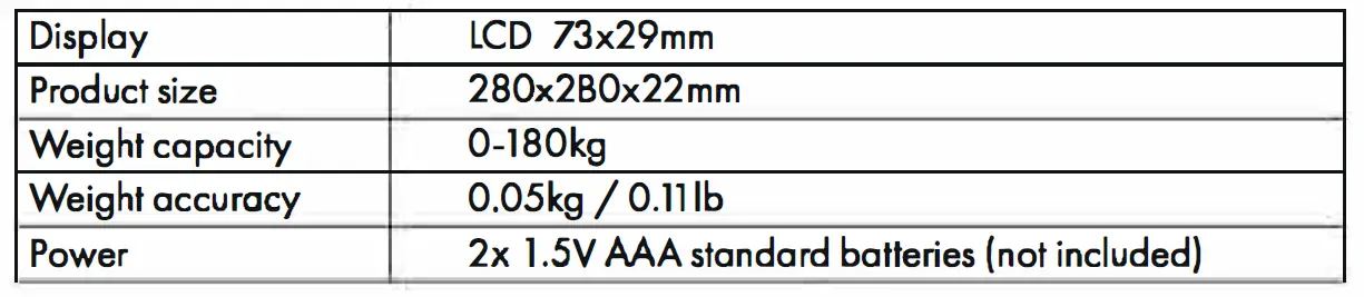 SILVERGEAR 915387 Body Scale with LCD Display FIG 8