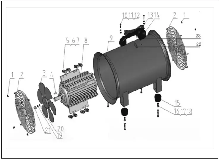 SIP INDUSTRIAL 05641 10 Inch Portable Ventilator - Fig