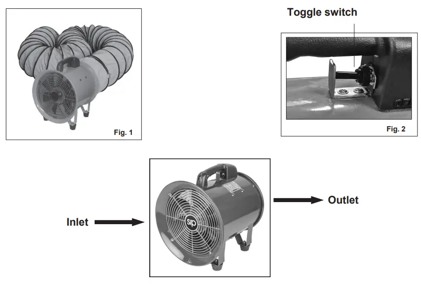 SIP INDUSTRIAL 05641 10 Inch Portable Ventilator - Fig1
