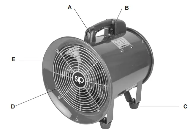 SIP INDUSTRIAL 05641 10 Inch Portable Ventilator - Fig4