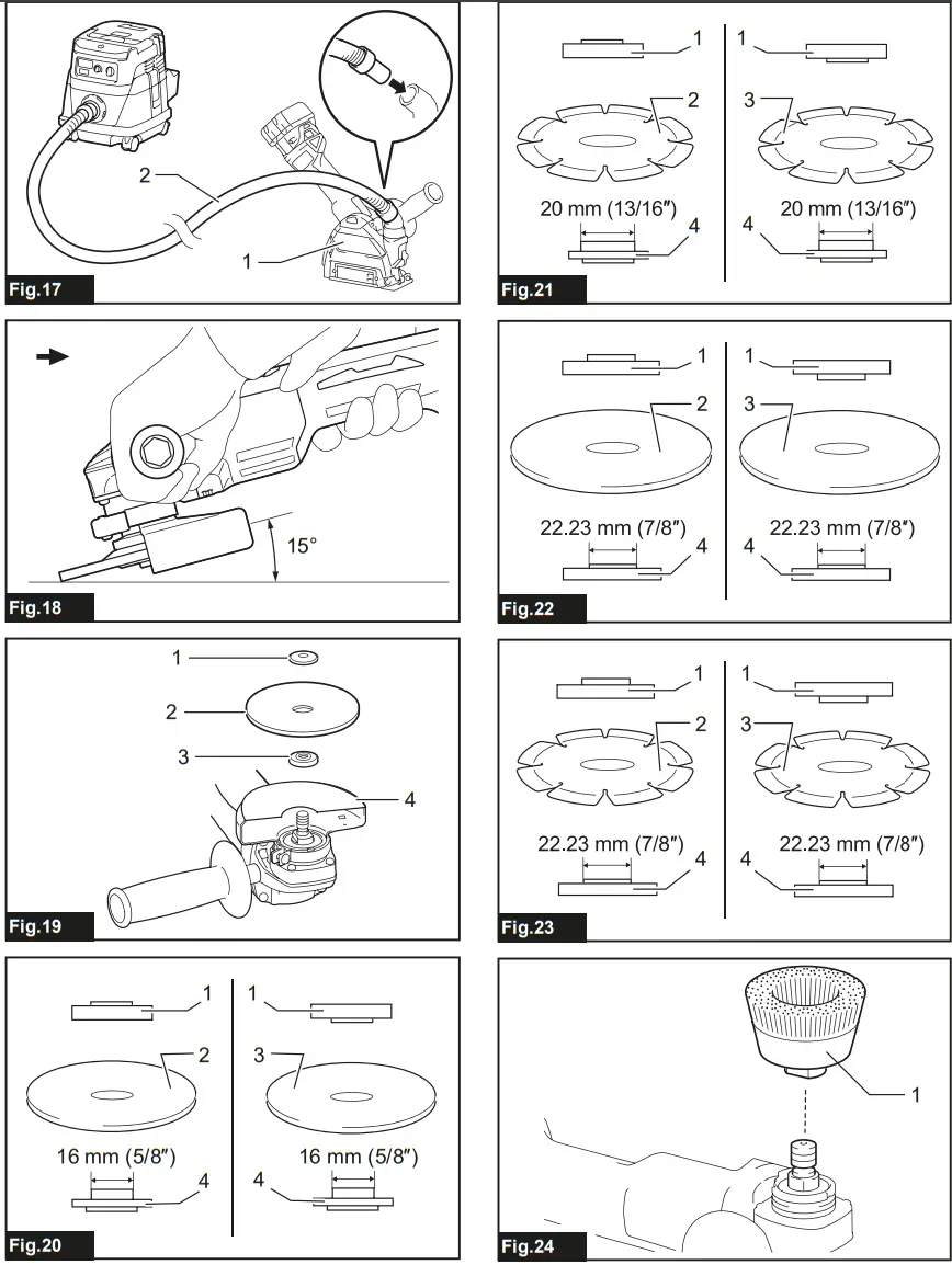 makita DGA417 Cordless Angle Grinder fig 4