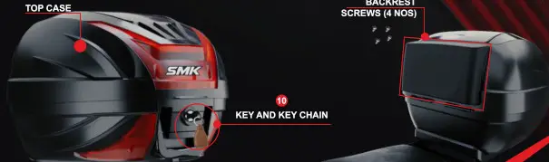 SMK TCR 291N Black for Two Wheelers - 1