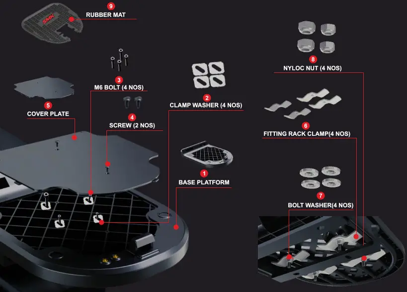 SMK TCR 291N Black for Two Wheelers - 2