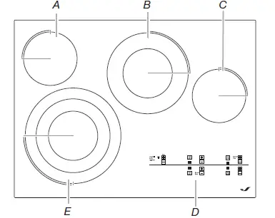 JENNAIR 24, 30 and 36 Inch Touch Control and Knob Control Radiant Cooktop 4