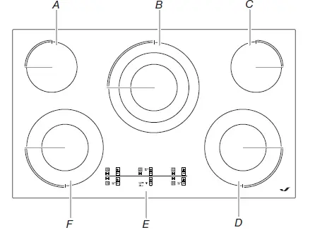 JENNAIR 24, 30 and 36 Inch Touch Control and Knob Control Radiant Cooktop 6