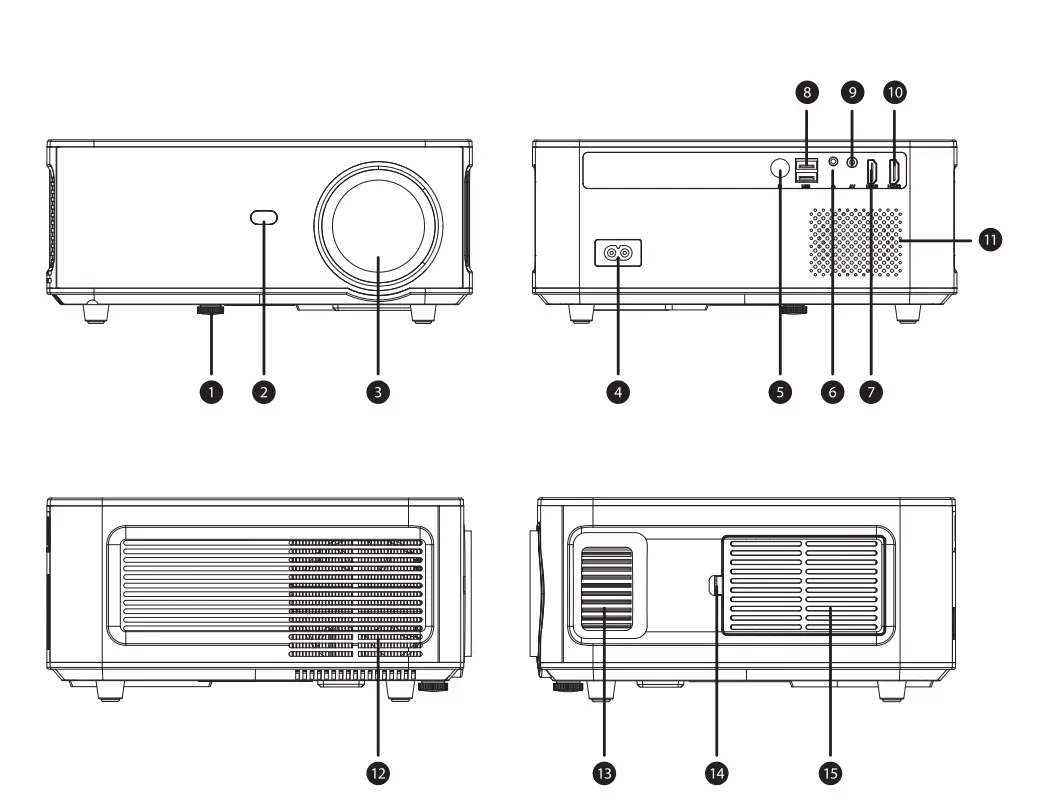 Bomaker cinema 500 MAX native Full HD 1080P LED Projector-3
