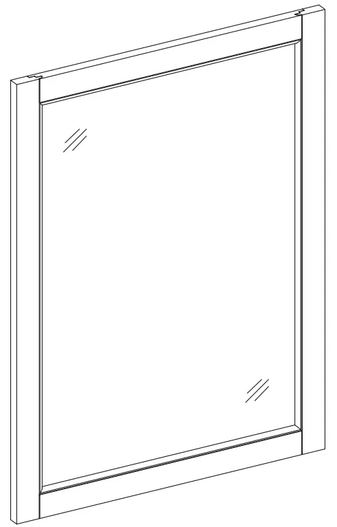 Style SELECTIONS 1211MR-22-242 Rectangular Framed Bathroom Vanity Mirror - Fig 3