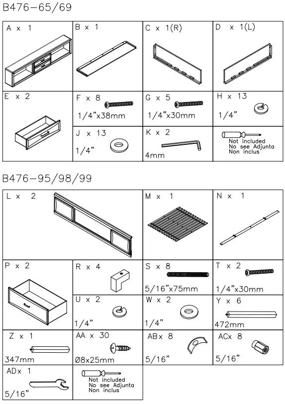 ASHLEY B476-64 Caitbrook Queen Storage Drawers-FIG2