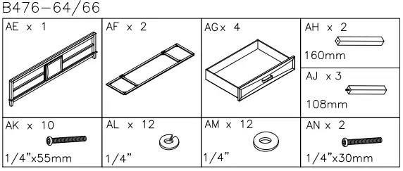 ASHLEY B476-64 Caitbrook Queen Storage Drawers-FIG3