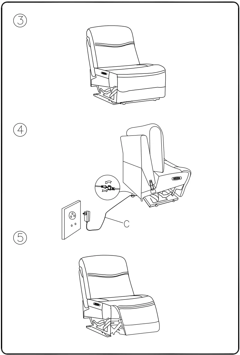 ASHLEY 7490831 Glenvale Power Armless Recliner - fig 3