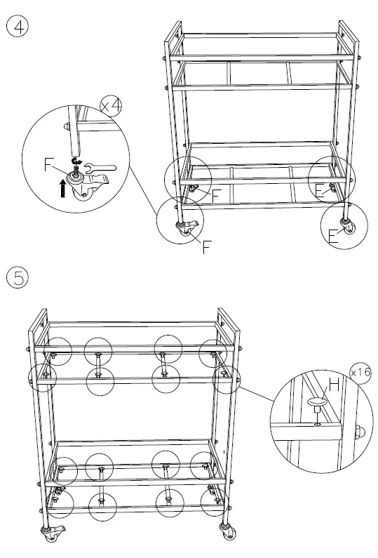 ASHLEY A4000095 Kailman Bar Cart 4