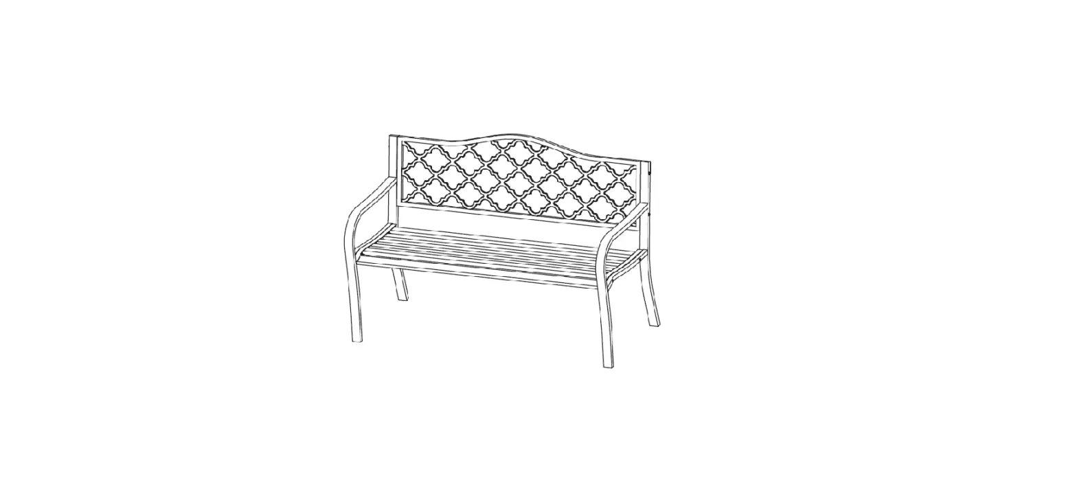 Winston Porter Y000333 Emiliyana Steel Garden Bench User Manual
