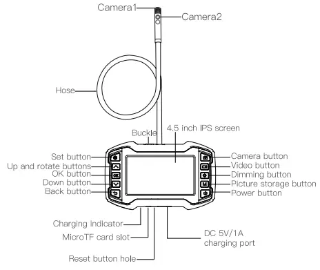 Veapoot ALS452P LCD Handheld Digital Endoscope - fig