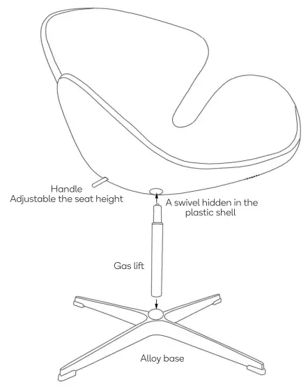MATT BLATT MBARNESCHBA Arne Jacobsen Swan Chair -- ASSE