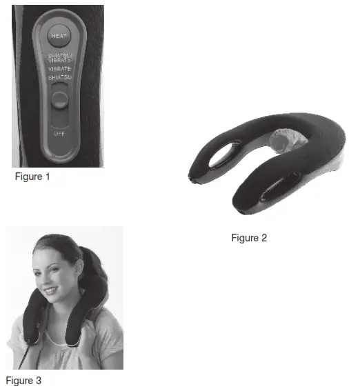 Homedics NMS-350 Shiatsu and Vibration Neck Massager Instruction - Instructions for Use