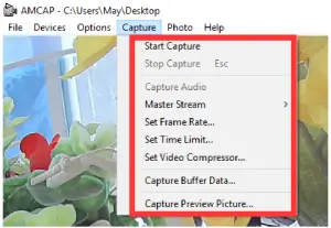 ArduCam B0203 USB Wide Angle WDR Camera Module - Menu Capture