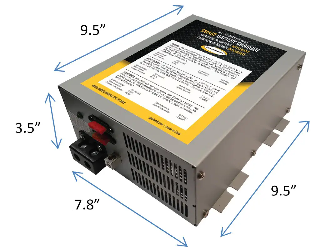 DOMETIC GPC-35-MAX Smart Battery Charger- GPC DIMENSIONS