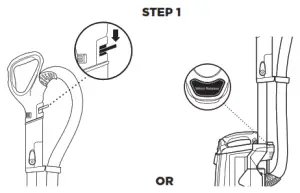 Shark NZ801UK Series Anti hair Wrap Upright Vacuum Cleaner - Press the Handle