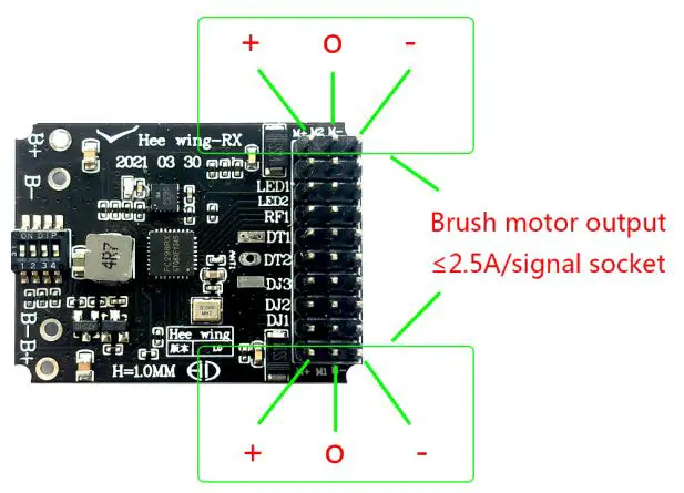 HEEWING RX-1.0 Build-in Circuit of Brush ESC fig2
