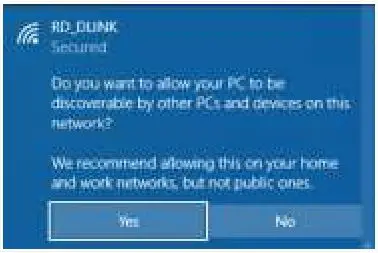 D-Link DIR-822 AC1200 Wave 2 WiFi Router - Allow or forbid your PC to be discoverable