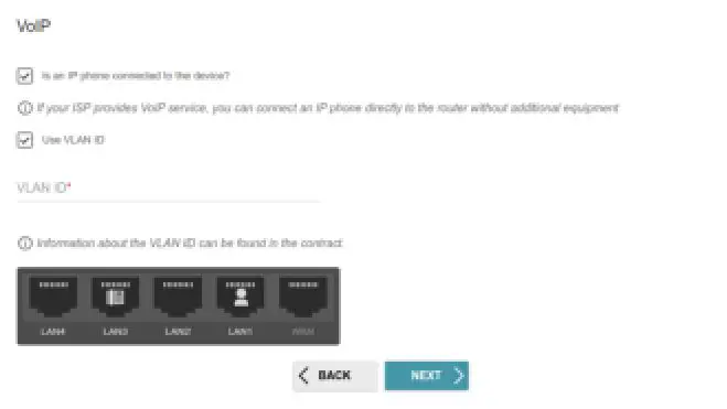D-Link DIR-822 AC1200 Wave 2 WiFi Router - On the VoIP page