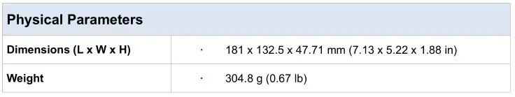D-Link DIR-822 AC1200 Wave 2 WiFi Router - SPECIFICATIONS (Physical Parameters)