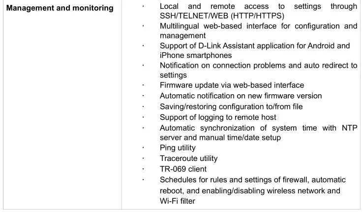 D-Link DIR-822 AC1200 Wave 2 WiFi Router - SPECIFICATIONS (Software) 3