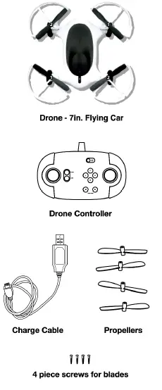 SHARPER IMAGE SY20B24GA Drone 7 inch Flying Car-1