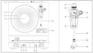 Dual CS 618 Q Hi Fi Turntable with Direct Drive - figure 1