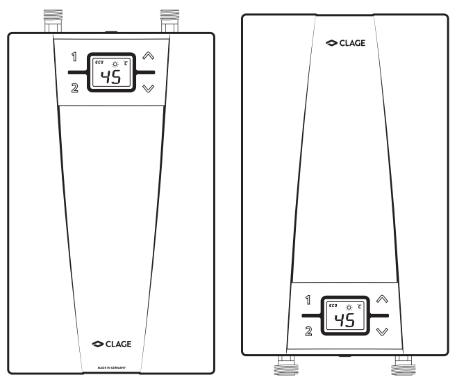 CLAGE CEX E Compact Instant Water Heater - Description of the appliance