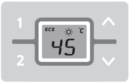 CLAGE CEX E Compact Instant Water Heater - switches